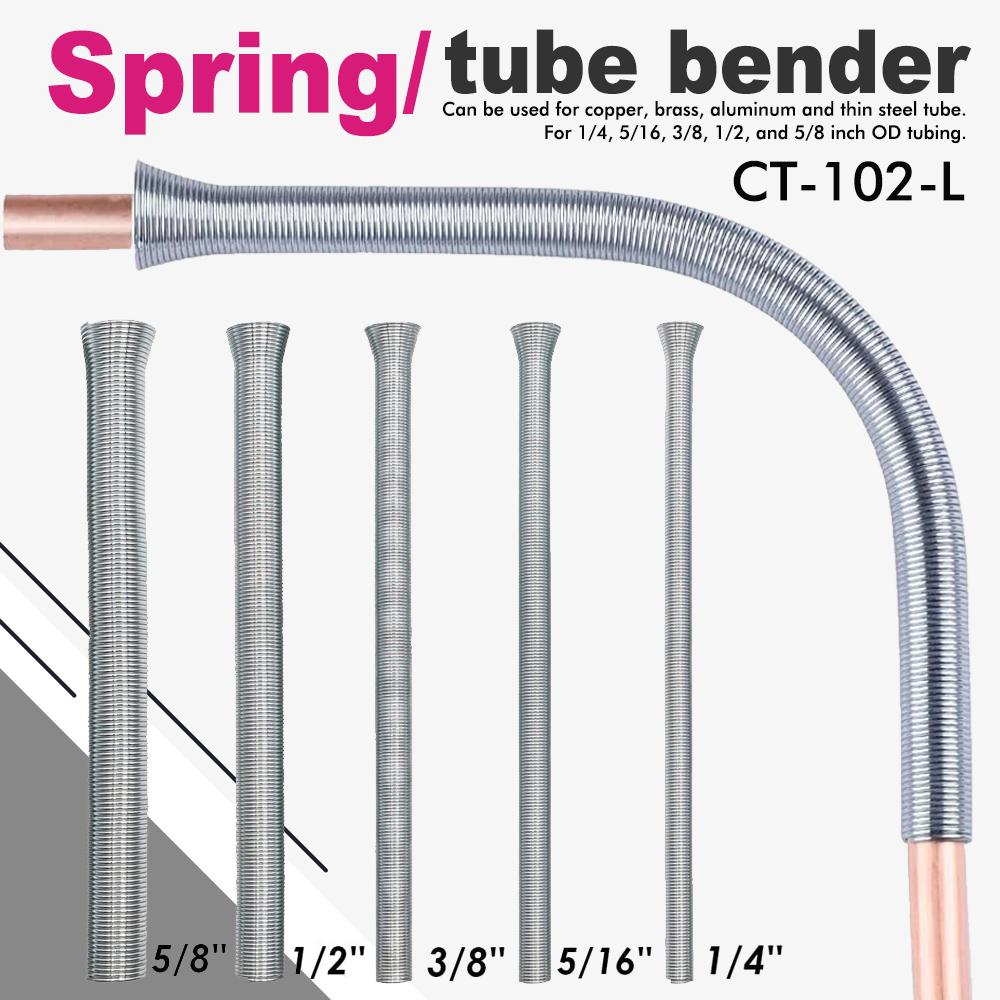 5 Pcs Spring Tube Bender 1/4 1/2 3/8 5/8 5/16 Inch For Copper Aluminium Tube Bending Hand Tools Spring Wire Pipe Plumbing Tools