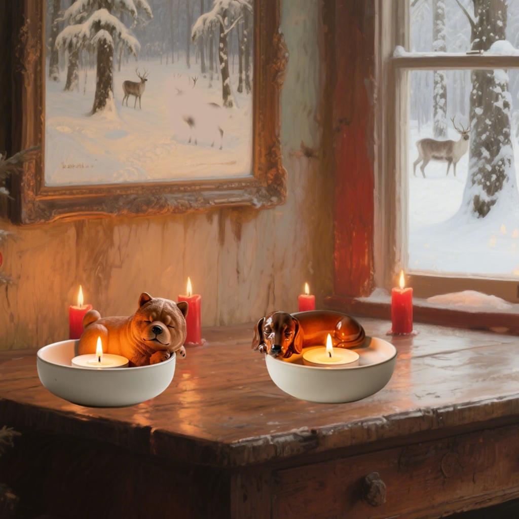 Resin Puppy Candle Holder Ornaments Resin Ornaments Crafts