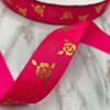 Mingxin Valentine's Day DIY Jewelry Ribbon with Peach Hearts & Leopard Print