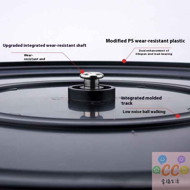 2025 NEU HUA HUA Praktischer 8" 20cm Schwarzer Kunststoff Drehteller Rund Bonsai 360 Drehbarer Drehteller Für Monitor TV Drehteller HUA HUA