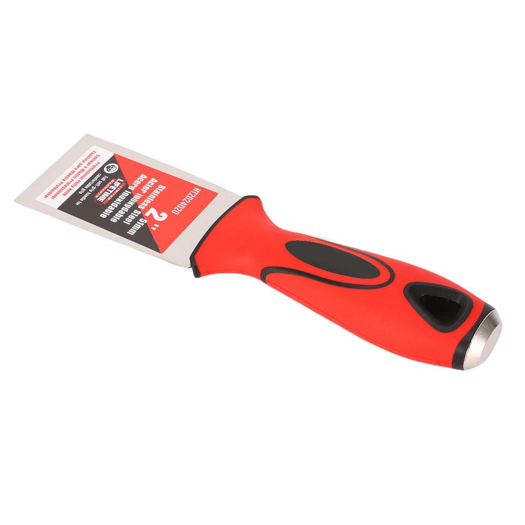 Putty Scraper Tool Metal Stainless Steel Flexible 2in with Hammer Head Soft Handle for Repairing Drywall Wallpaper
