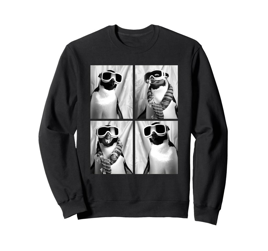 Cute Penguin Snow Funny Marine Animal Winter Sweatshirt Goggles,