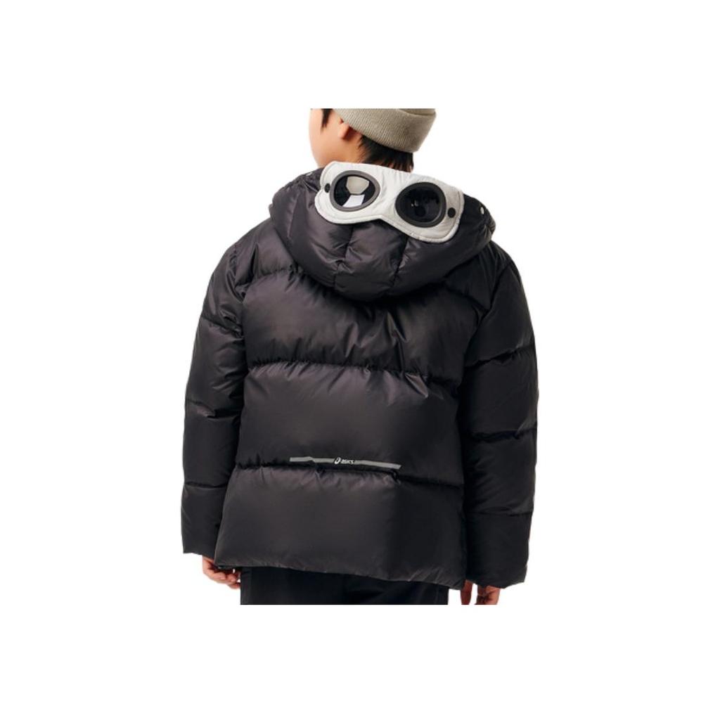 Asics Down Jacket Fashion Versatile Hooded Zipper Long Sleeve Kids outerwear Black 334241073002-001