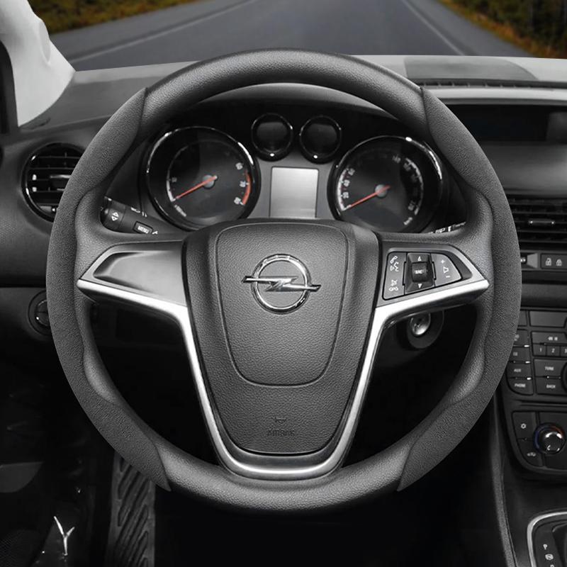 Suitable for Opel Anti-Slip Buckle Segmented Suede Steering Wheel Cover Suitable for Astra H Gtc J Insignia Corsa D E Mokka Vectra C K Zafira B 