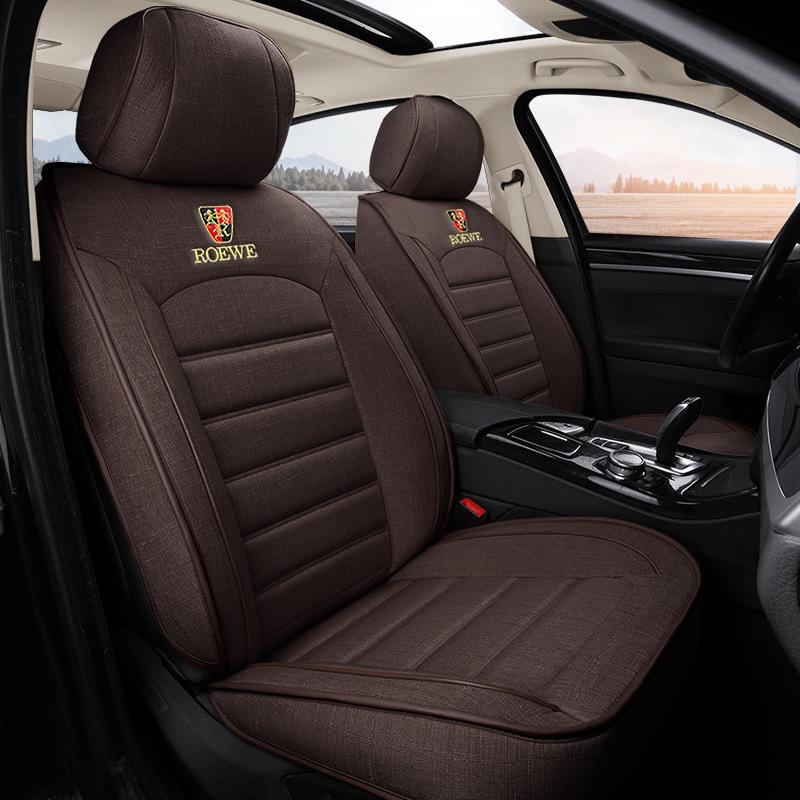 Roewe Car Seat Cushion: Full Surround, Breathable Linen, Universal Fit for All Seasons