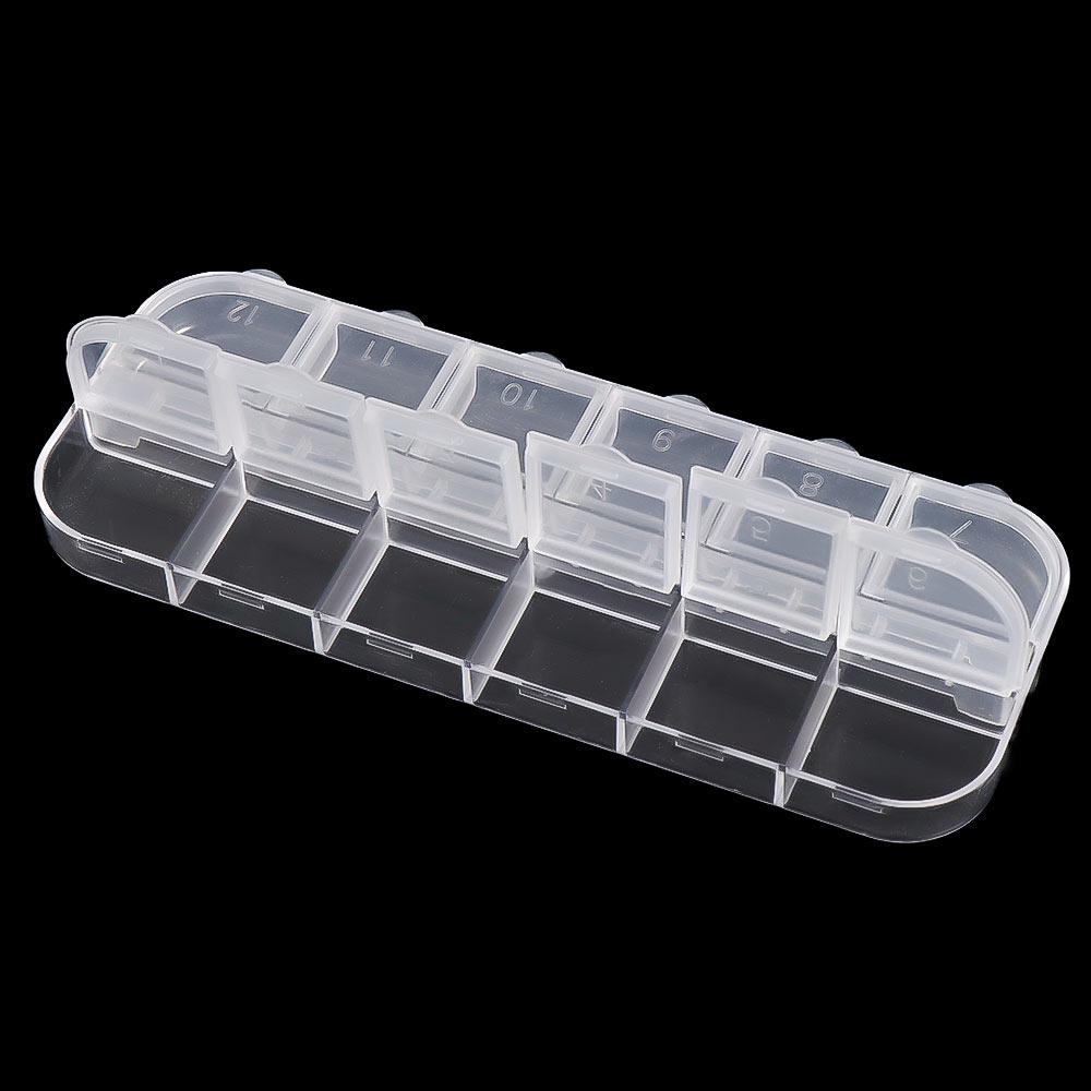 Art Charms Rhinestones Storage Box Jewelry Organizer Empty Case Nail Art Rhinestone Storage Box