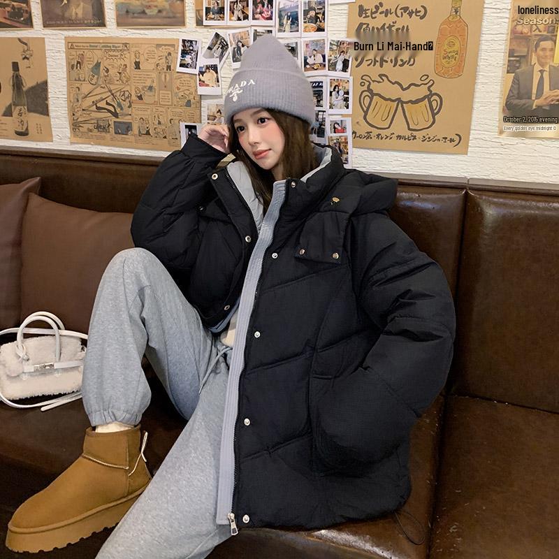 Authentic 2025 Girls' Thickened Hooded Winter Down Jacket