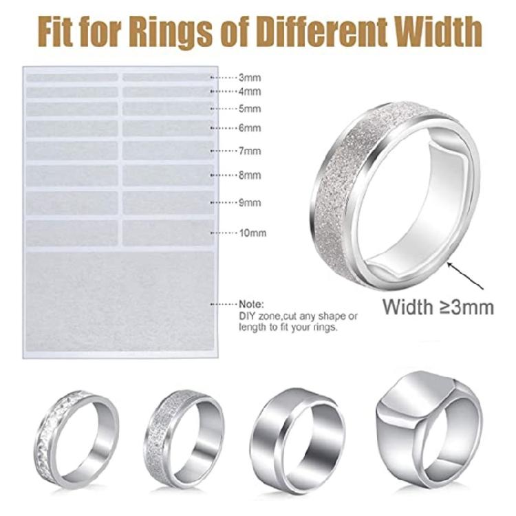 Invisible Ring Size Adjuster Acrylic/Silicone Clear Ring Bands Size Adjuster
