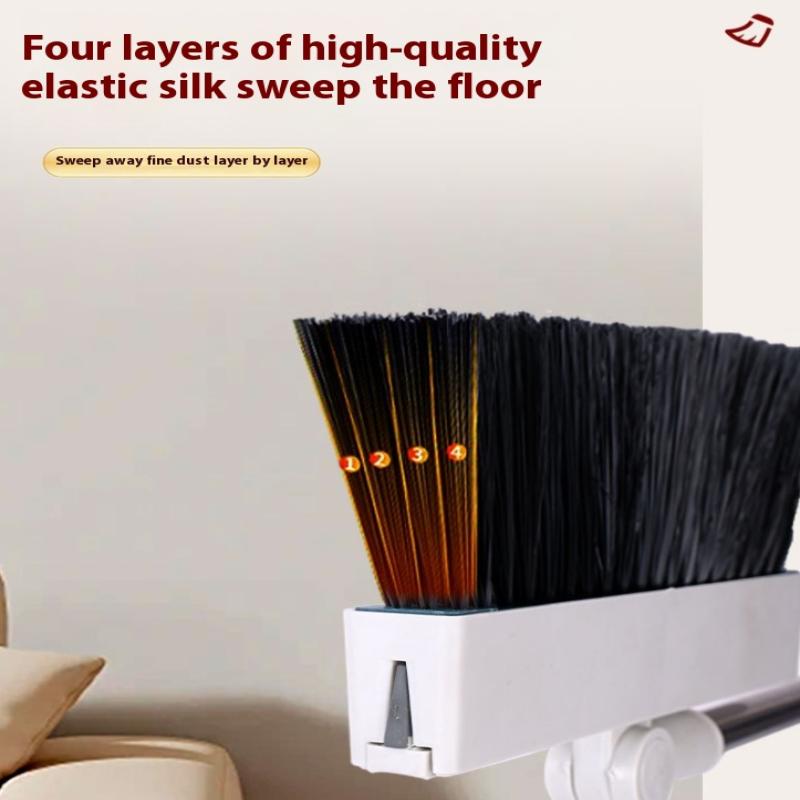 4 In 1 Broom Combo Set With Broom Dustpan Squeegee Floor Brush Multi Purpose Cleaning Tool For Home Commercial Use