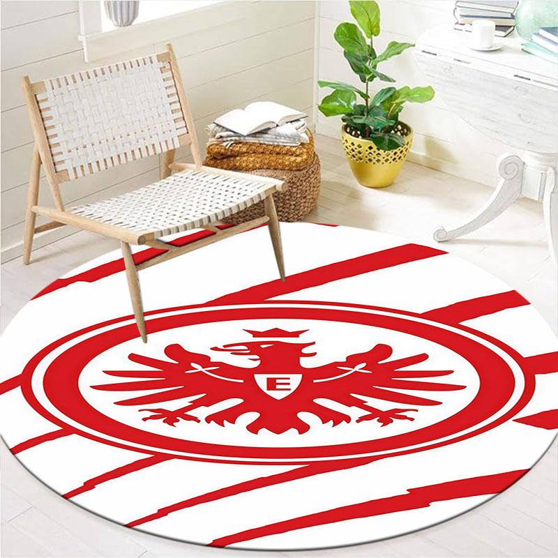Eintracht Frankfurt Round Area Rug,Carpet Rug for Living Room Bedroom Sofa Playroom Decor,Non-slip Floor Mat