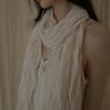 Pleats Scarf [Beige]