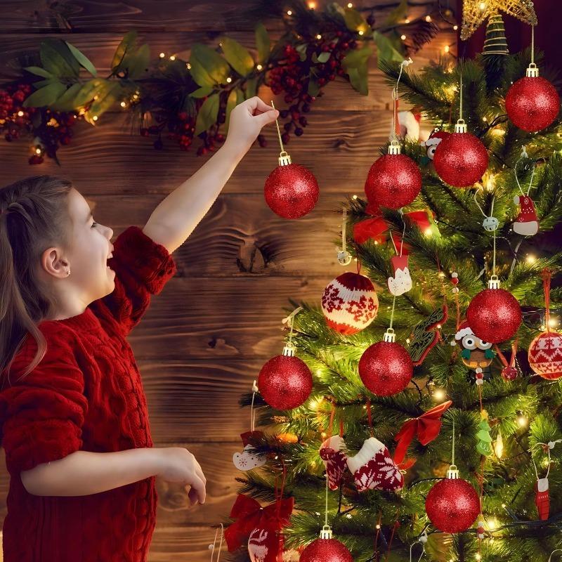 16Pcs/Bag 6CM Christmas Balls Decoration Christmas Tree Hanging Ornaments for Party Decor New Year Navidad Gift 2026 Accessories