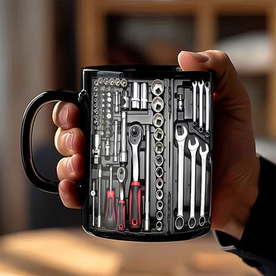 The Ultimate Mechanic's Toolbox Mug, 11oz Ceramic Mechanic Toolbox Coffee Cup For Birthday Christmas Thanksgiving Anniversary