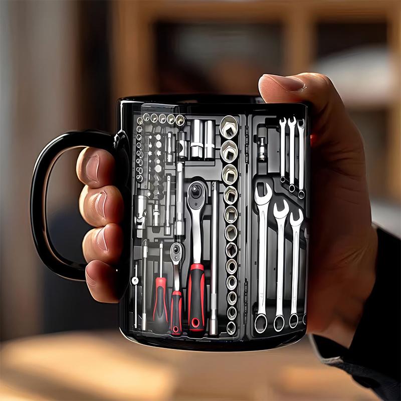 The Ultimate Mechanic's Toolbox Mug, 11oz Ceramic Mechanic Toolbox Coffee Cup For Birthday Christmas Thanksgiving Anniversary