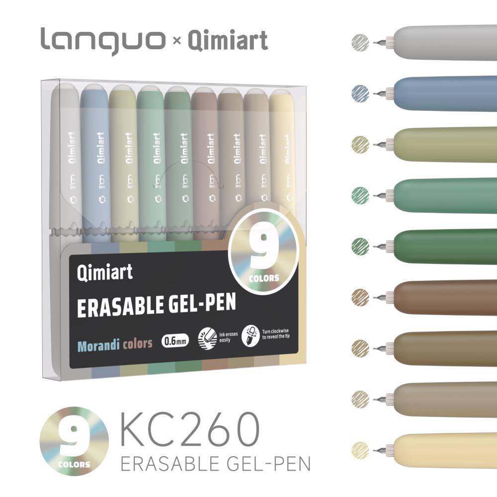 Languo 45 Farben Radierbarer Gelstift 0,6 mm Mehrere Serien Leicht Radierbar Neutralstifte Set Glattes Schreiben Schulbürobedarf Schreibwaren