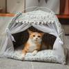 Sweet Princess Cat Bed The General Teepee Closed Cozy Hammock With Floors Foldable Cat Tent Dog House Bed Pet Basket Cushion