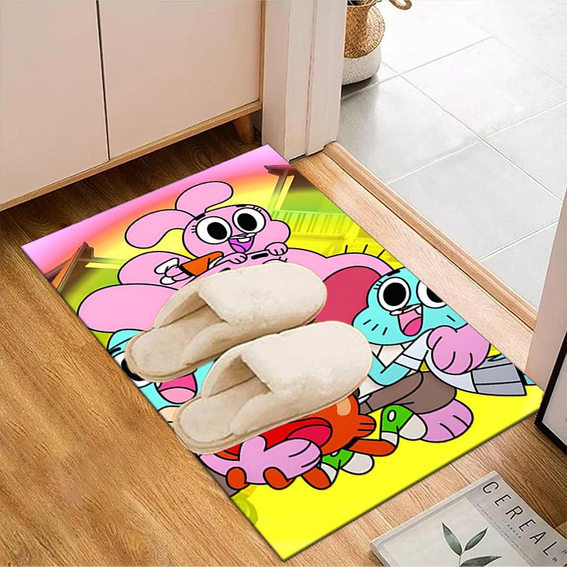 Gum's Colorful Friends Floor Mat for Living Room, Game Rooms, Office, Bedroom, Office Floor Mat Playful Design, Christmas fan gifts