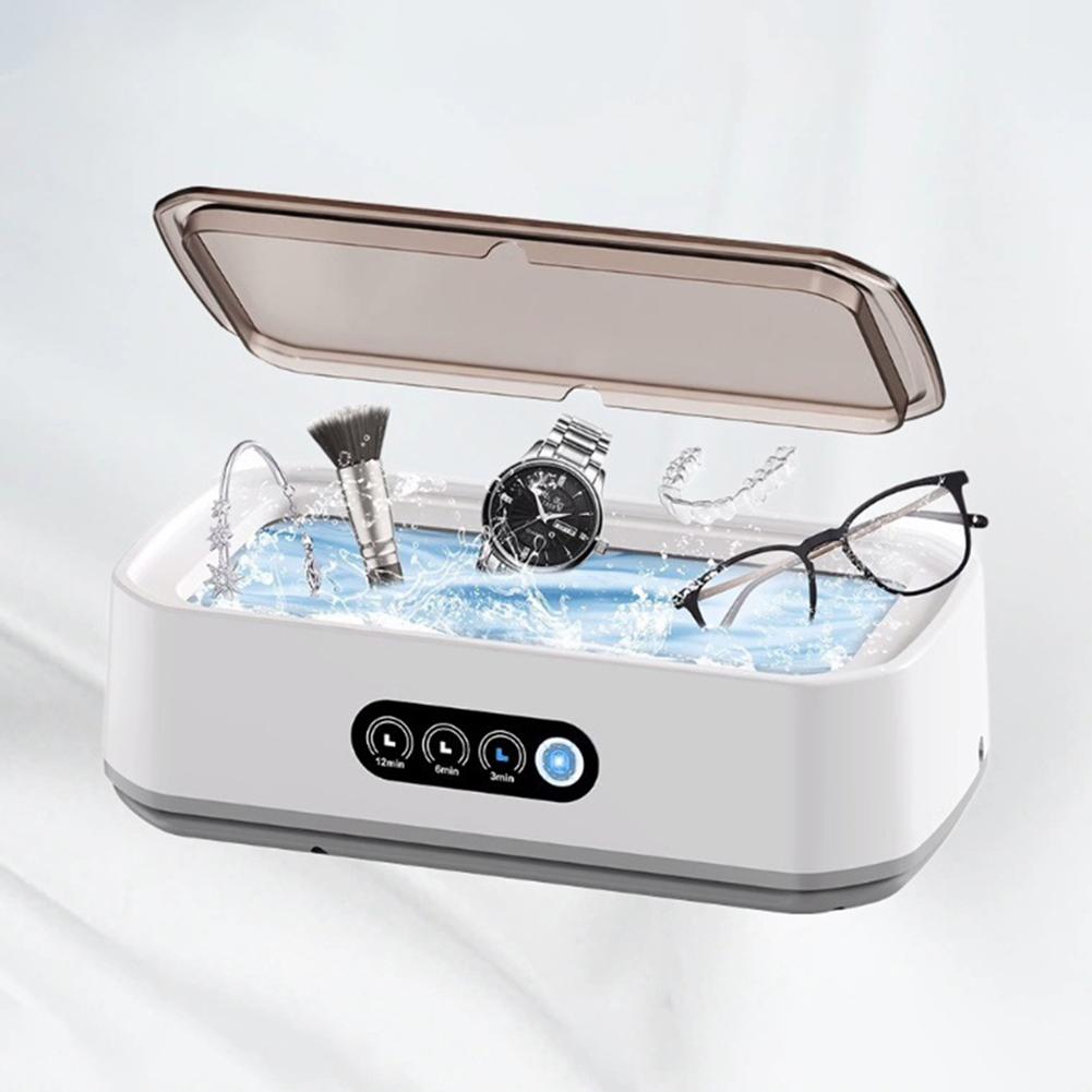 Ultrasonic Jewelry Cleaner Electric Cleaner Machine Multi-Function Ultrasonic Cleaner Stainless Steel for Rings Coin Watch Strap