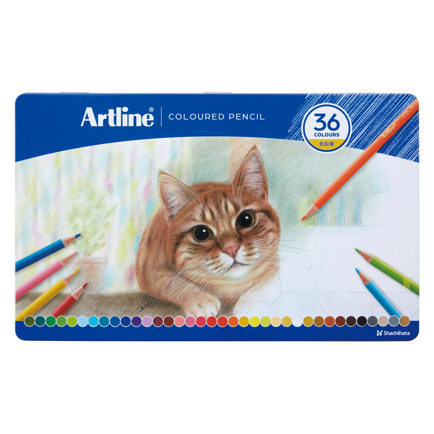 

Shachihata Artline Colored 36 Pencils, Colors, KCP-36C/H