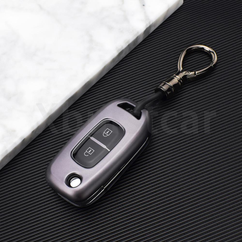 Tpu Remote Flip Key Case Fob Shell Cover Holder For Renault Kadjar Captur Symbol Koleos Megane 2/3 Buttons