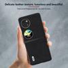 For Huawei Pocket 2 Cross Texture Phone Case Genuine Cow Leather Back Shell