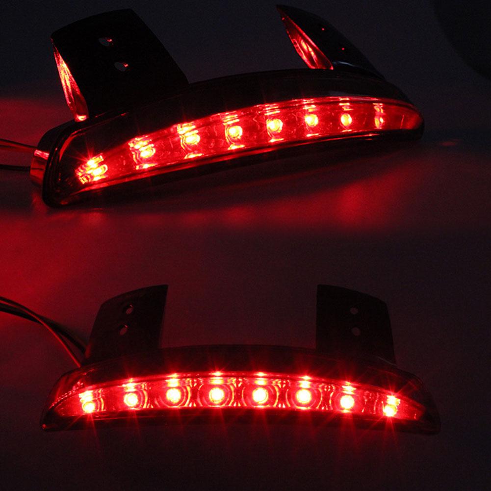 Motor Bike Motorcycle Lights Rear Fender Edge Red LED Brake Tail Light Motocycle for Touring Sportster XL 883 1200 Cafe Racer
