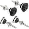 Pack of 4 Universal Aluminum Vehicle Hood P,Diameter 1.25" Quick Latch Bumper Release,Hood P for Race Car - Black