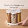 Rotating Moisture-Proof Grain Storage Box with Compartments for Kitchen & Fitness Enthusiasts