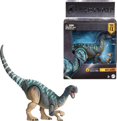 Mattel Jurassic World Hammond Collection Mussaurus Dinosaur Figure for Dinosaur 19cm In Ages 8 and JKM89 Kids, Toy, Approx. Length, Up, Blue,