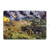 Tiger Panzer Ww2 Typhons et Tigres Contre-offensive des Ardennes Panzer Tiger Métal Cinéma Décor Mural Personnalisé Murale Affiche en Étain