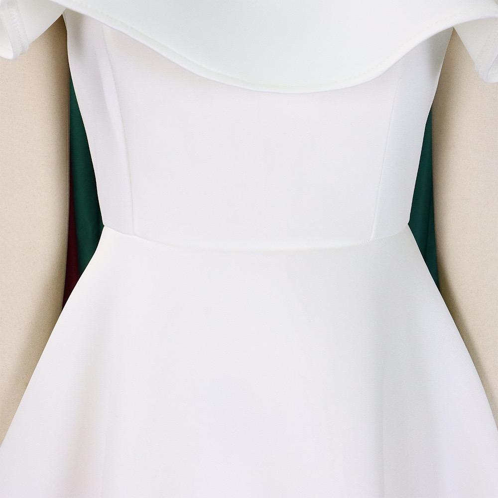 Eleganckie Sukienki Imprezowe Damskie Dekolt O Falbanki Wysoka Talia Plisowana Sukienka Duże Rozmiary Vestidos