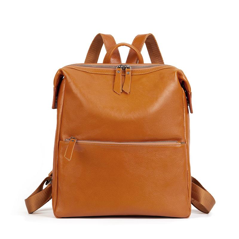 Batoh z pravé kůže Ručně vyráběný Velkokapacitní batoh Cestovní taška