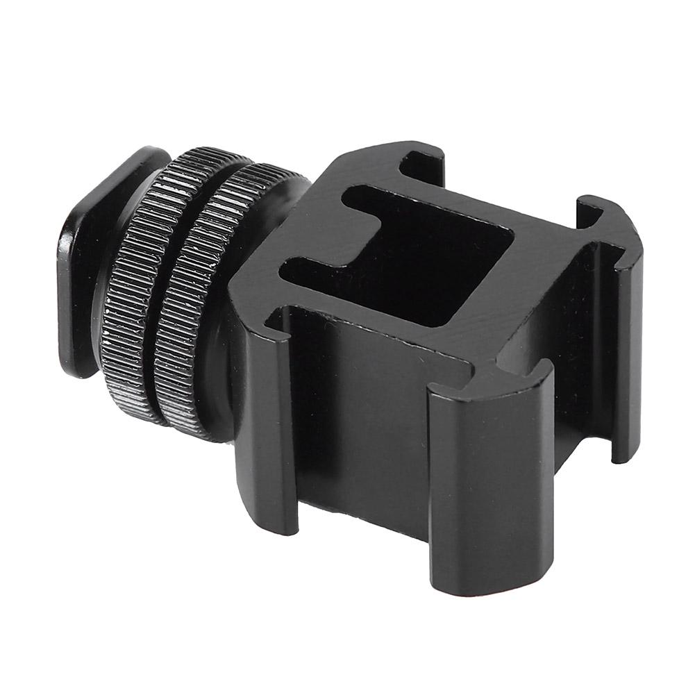1 4   Dual Layer Screw One for Three Hot Cold Shoe Base Fill Light Multifunction Bracket