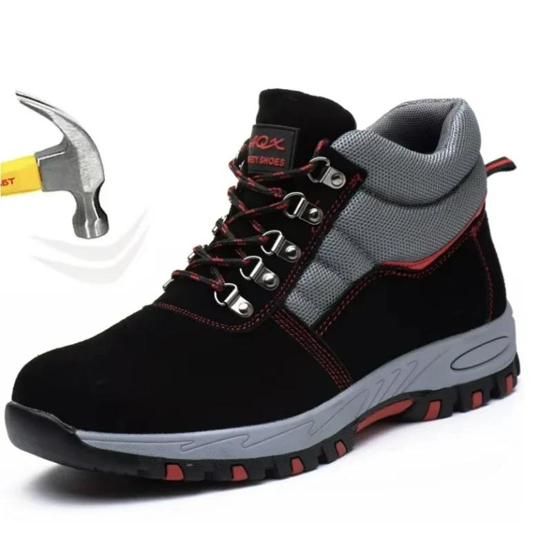 Fashion High Quality Men Safety Boots Work Boots Steel Toe Shoes Puncture-Proof Male Boot Winter Boots Warm Safety Botines for Men Botas