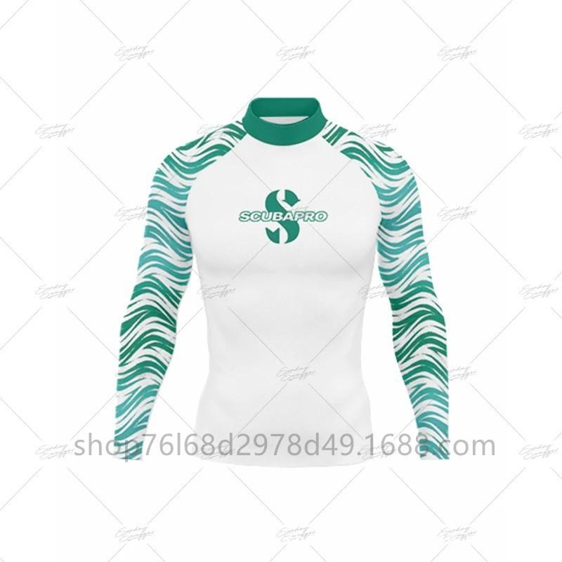 SCUBA Surfing Wear Outdoor Sunscreen Snorkeling Swimwear Long-sleeved Split Top Quick-drying Diving Suit Support