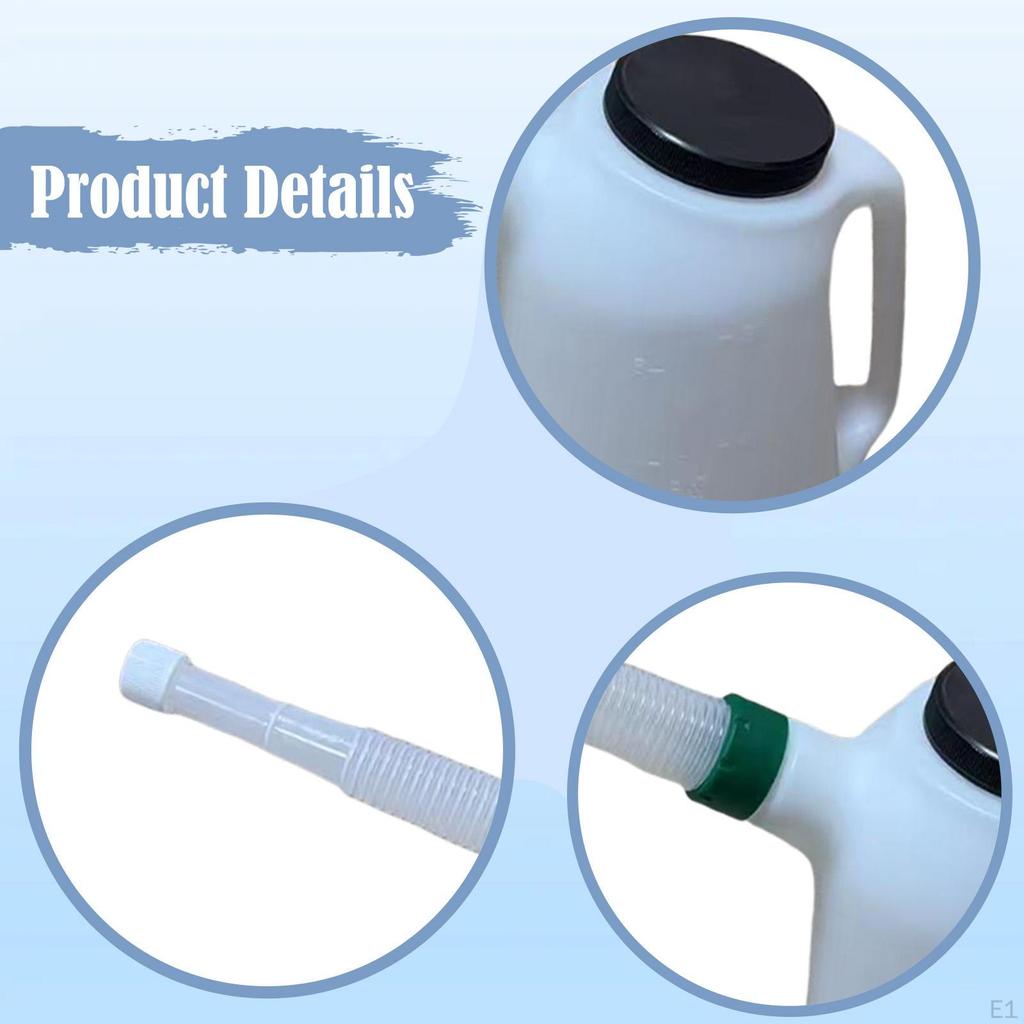 Oil Measuring Container with Pouring Flexible Spout Practical 5L Portable Cap for Automotive