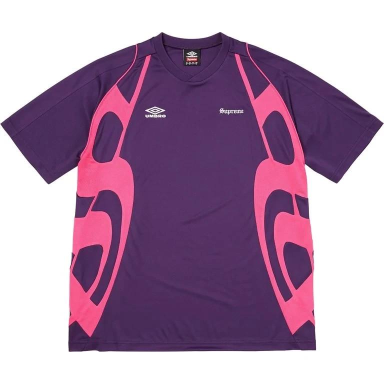 Футбольная футболка Supreme x Umbro Old English Фиолетовая M