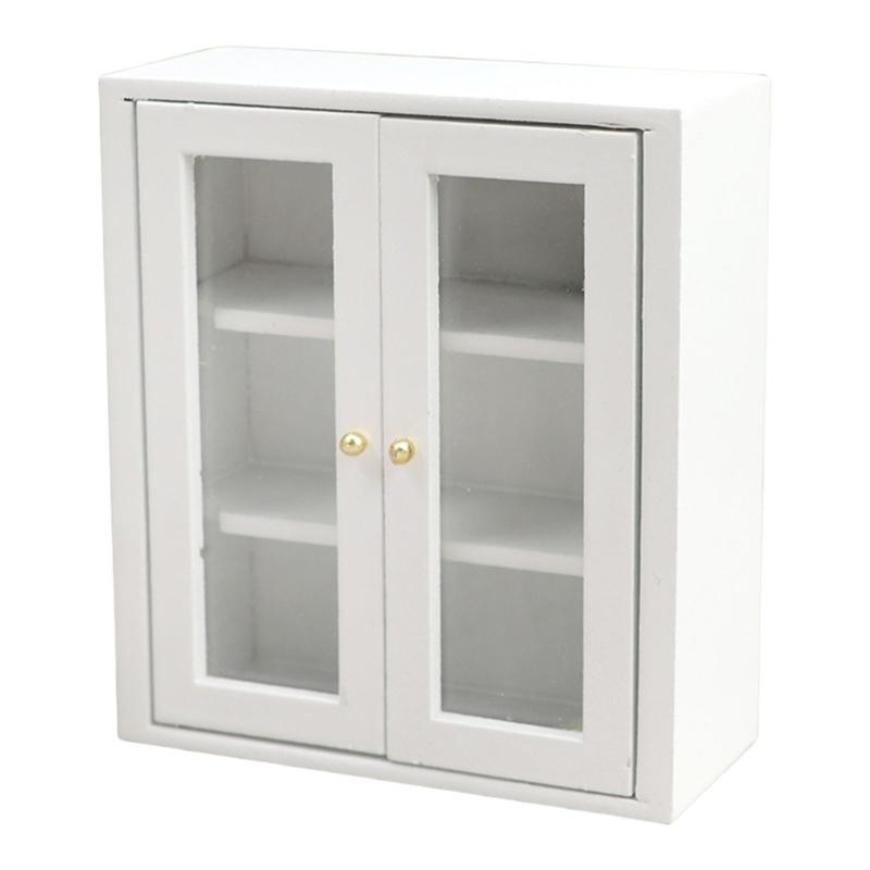 Doll House Model Realistic Dollhouses Cabinet Realistic Play Display Shelf Zakka 1:12 Model Display Shelf Toy