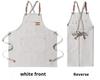 Fashion Canvas Kitchen Aprons For Woman Men Chef Work Apron For Grill Restaurant Bar Shop Cafes Beauty Nails Studios Uniform