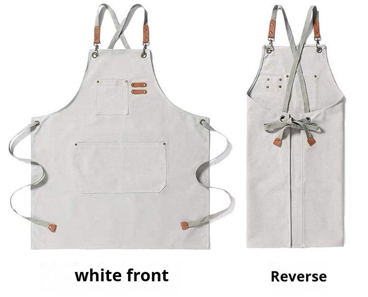 Fashion Canvas Kitchen Aprons For Woman Men Chef Work Apron For Grill Restaurant Bar Shop Cafes Beauty Nails Studios Uniform