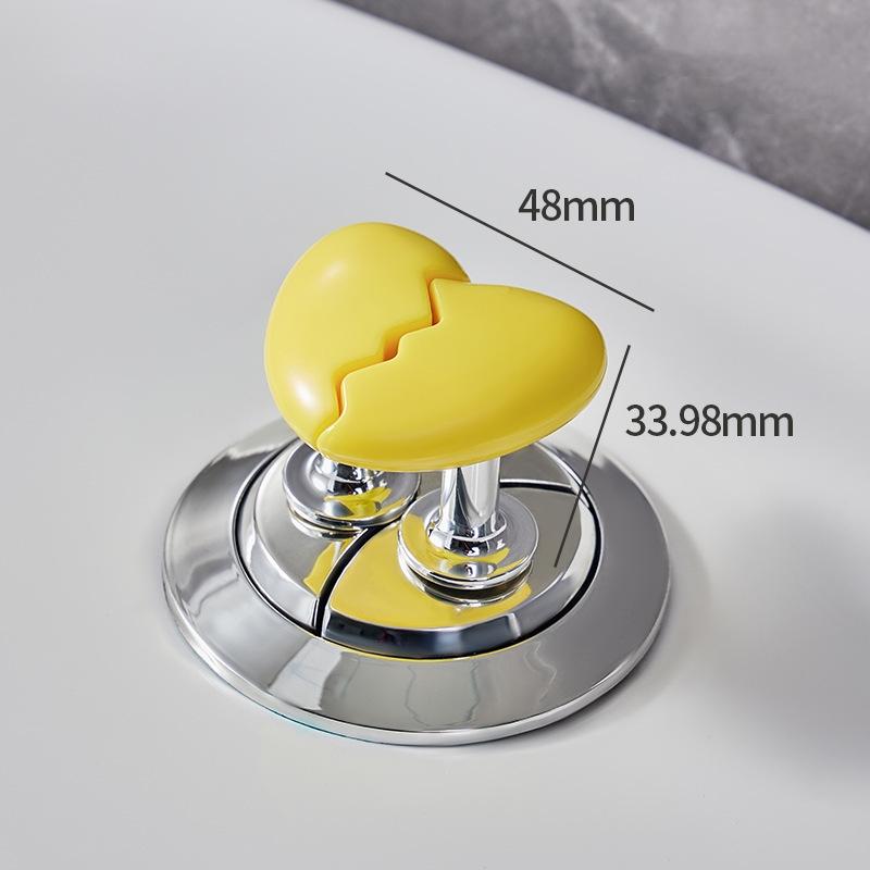 Toilet Presser Heart Shape Handle Love Toilet Press Button Bathroom Water Tank Buttons Push Switch Bathing Room Tool Accessories