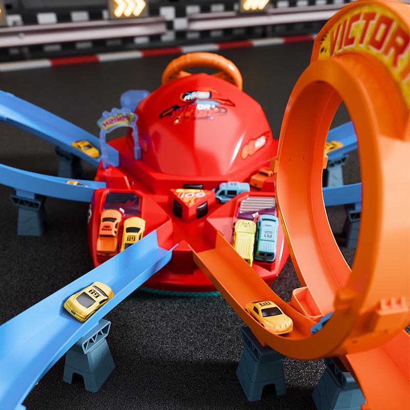 Stunt Track Electric Toy Car with Lights & Music