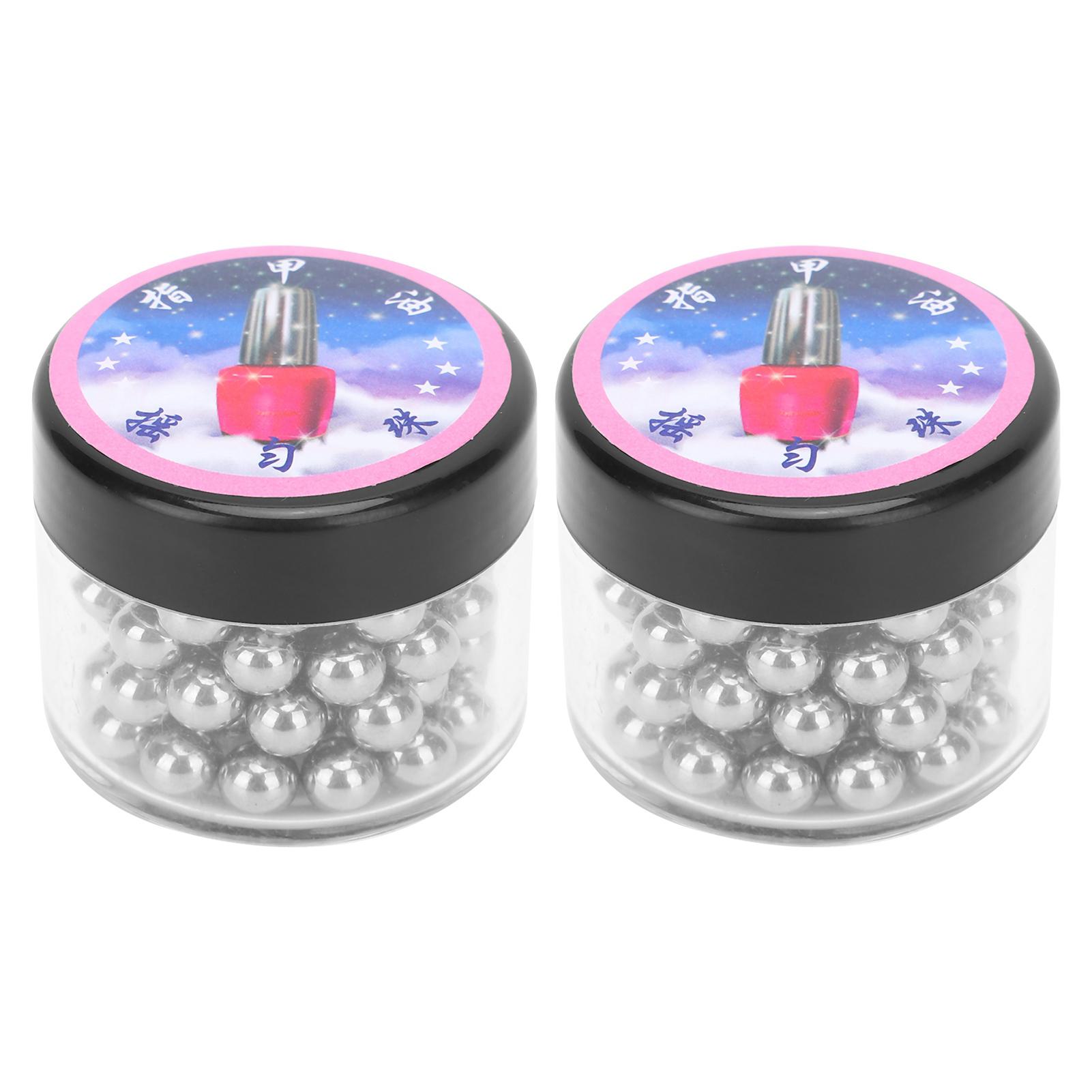 Koogeelife Unisex 200Pcs Nail Polish Shaker Beads 304 Stainless Steel Ball Antiacid Hand Tools 3 16