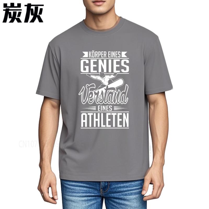 Graphic summer Teenagers t shirt Body of a genius mind of an athlete Short Sleeve Relaxed Fit O Neck tops cotton teeshirt