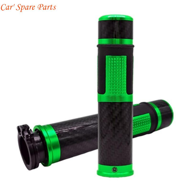 Y4UA Stylish Carbon Fiber Design Motorcycle Grips Strong Strength Handlebar Providing Grip Quick Install for Bikes