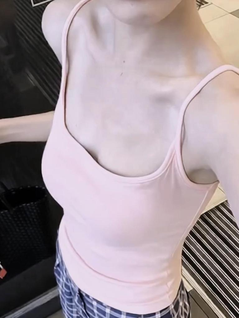 Women's Slim Fit Blush Pink Camisole with Chest Pads - Spring 2026 Collection, Thin & Comfortable Integrated Bra Lingerie