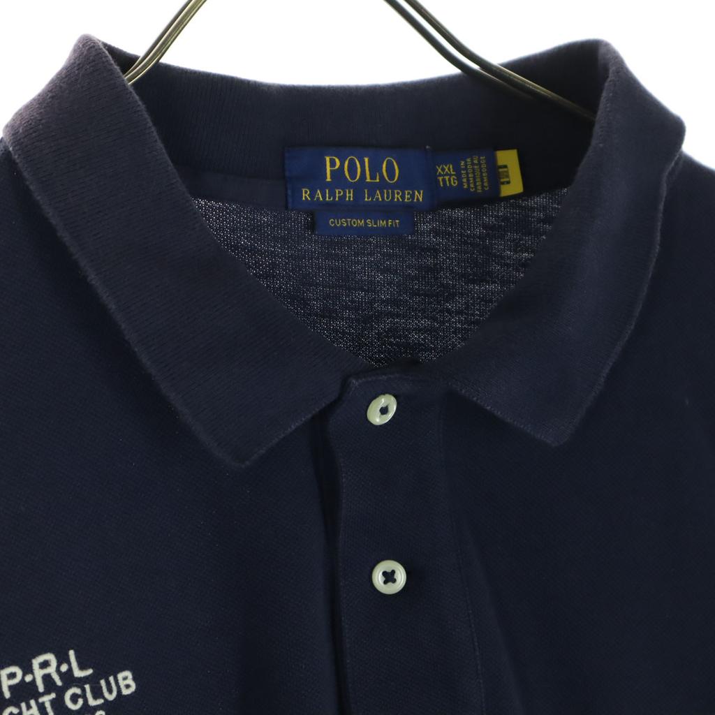 Polo Ralph Lauren One Point Logo Short Sleeve Polo Shirt XXL Navy Men's Used