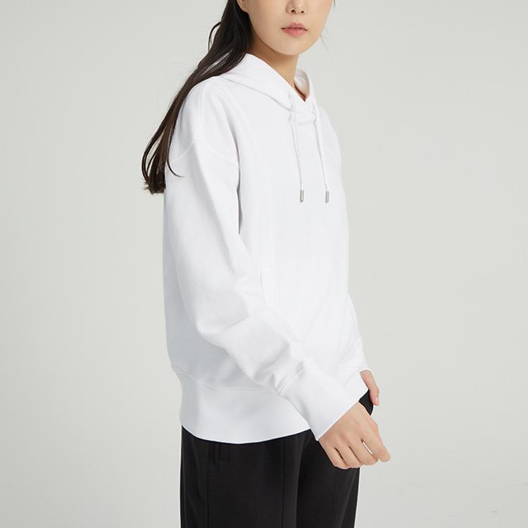 Puma Solid Color Hooded Pullover Casual Sweatshirt Women sweatshirt White 676653-02