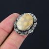 Mothers Day Deal 925 Sterling Silver Natural Fossil Coral Stackable Ring Jewelry