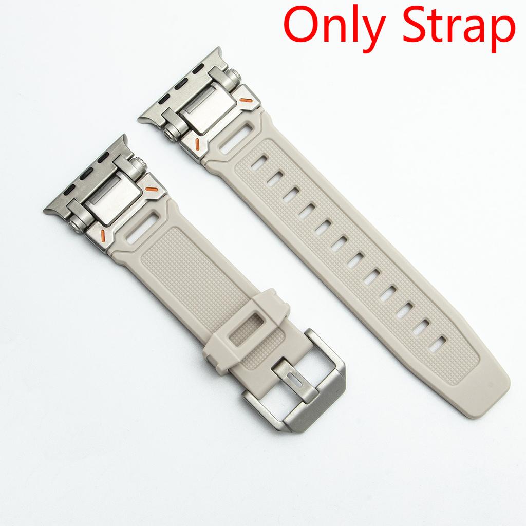 Strap/Metal case for Apple Watch Ultra 2 1 Rubber Loop Band 49mm Silicone Bracelet for IWatch Series 10 9 8 7 45mm 6 5 4 Se 44mm